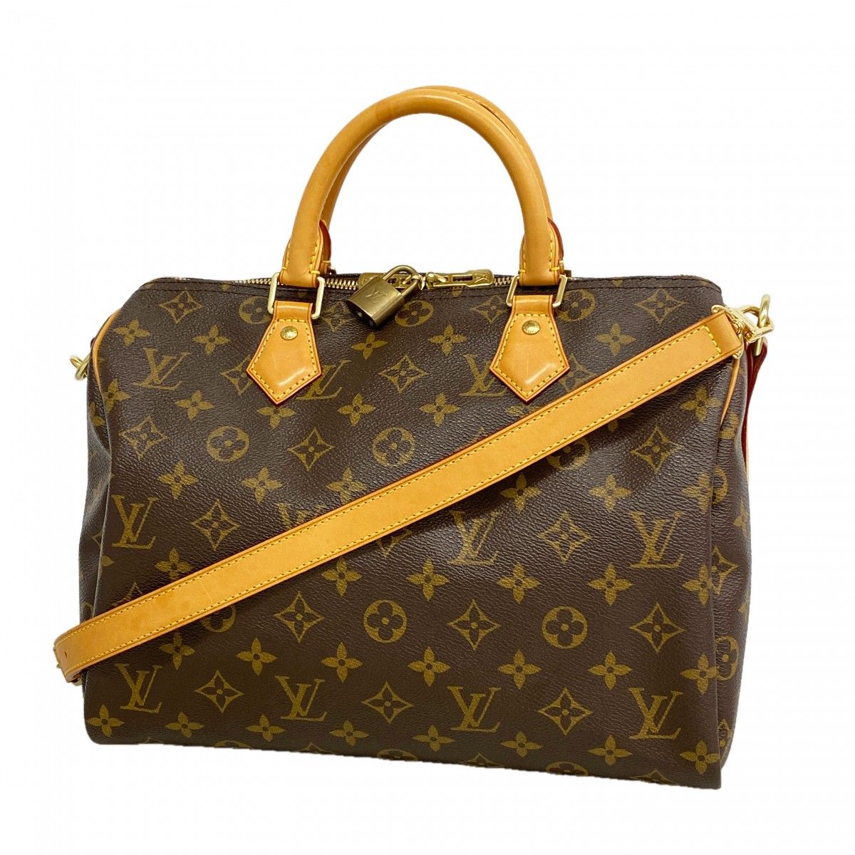 Louis Vuitton Handbag Monogram Speedy Bandouliere 30 Brown 2-Way