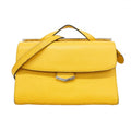 Fendi Handbag Leather Yellow Silver 2-Way