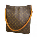 Louis Vuitton Shoulder Bag Monogram Looping GM Brown