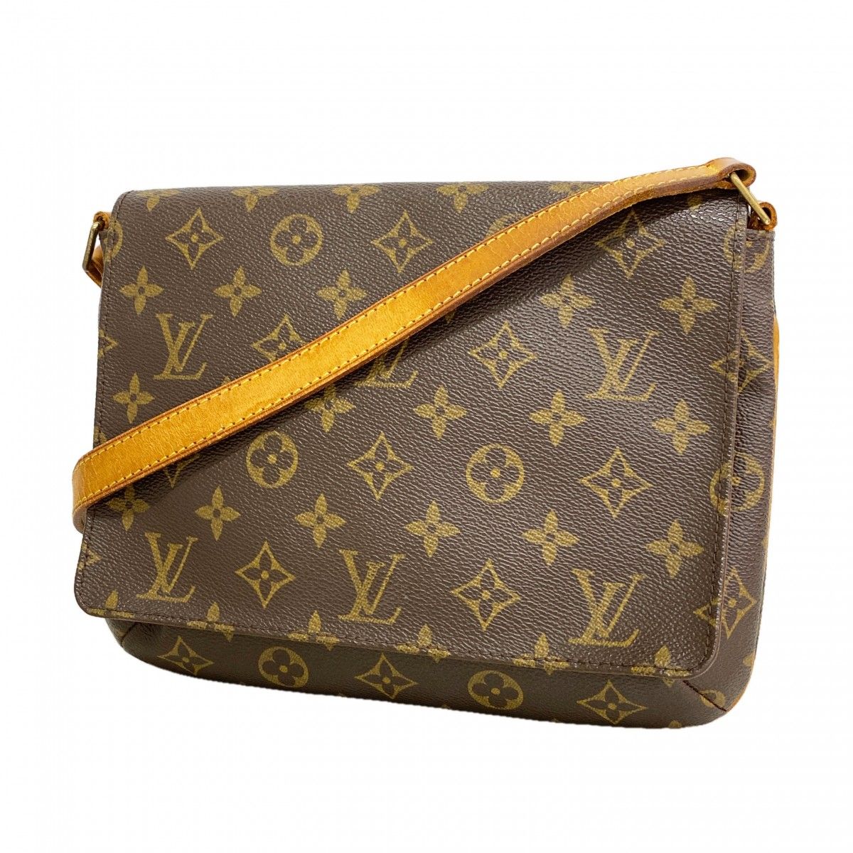 Louis Vuitton Shoulder Bag Monogram Musette Tango Short Strap Brown