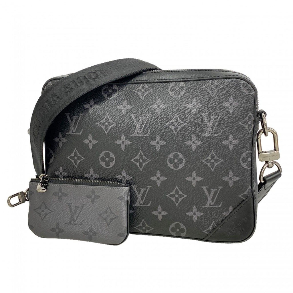 Louis Vuitton Shoulder Bag Monogram Eclipse Reverse Trio Messenger Black Gray