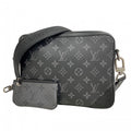 Louis Vuitton Shoulder Bag Monogram Eclipse Reverse Trio Messenger Black Gray