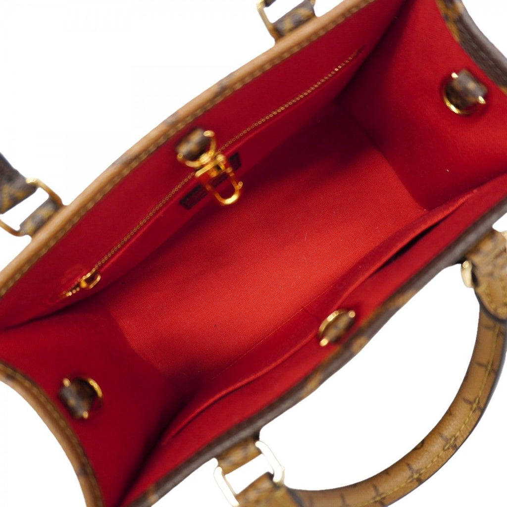 Louis Vuitton Handbag Monogram Giant Reverse On The Go PM Brown 2-Way — view 4