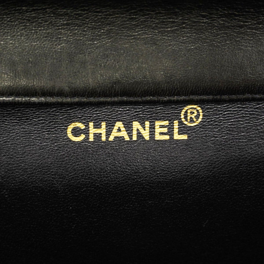 Chanel Shoulder Bag Quilted Double Face Lambskin Black Gold — view 5