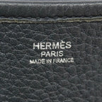 Hermes Shoulder Bag Taurillon Clemence Black Silver — view 5
