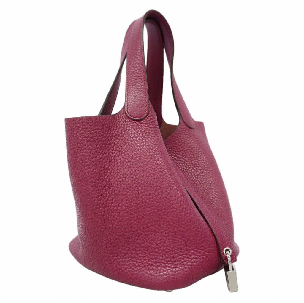 Hermes Handbag Picotin Lock PM Taurillon Clemence Tosca Silver — view 2