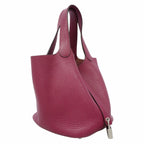 Hermes Handbag Picotin Lock PM Taurillon Clemence Tosca Silver — view 2