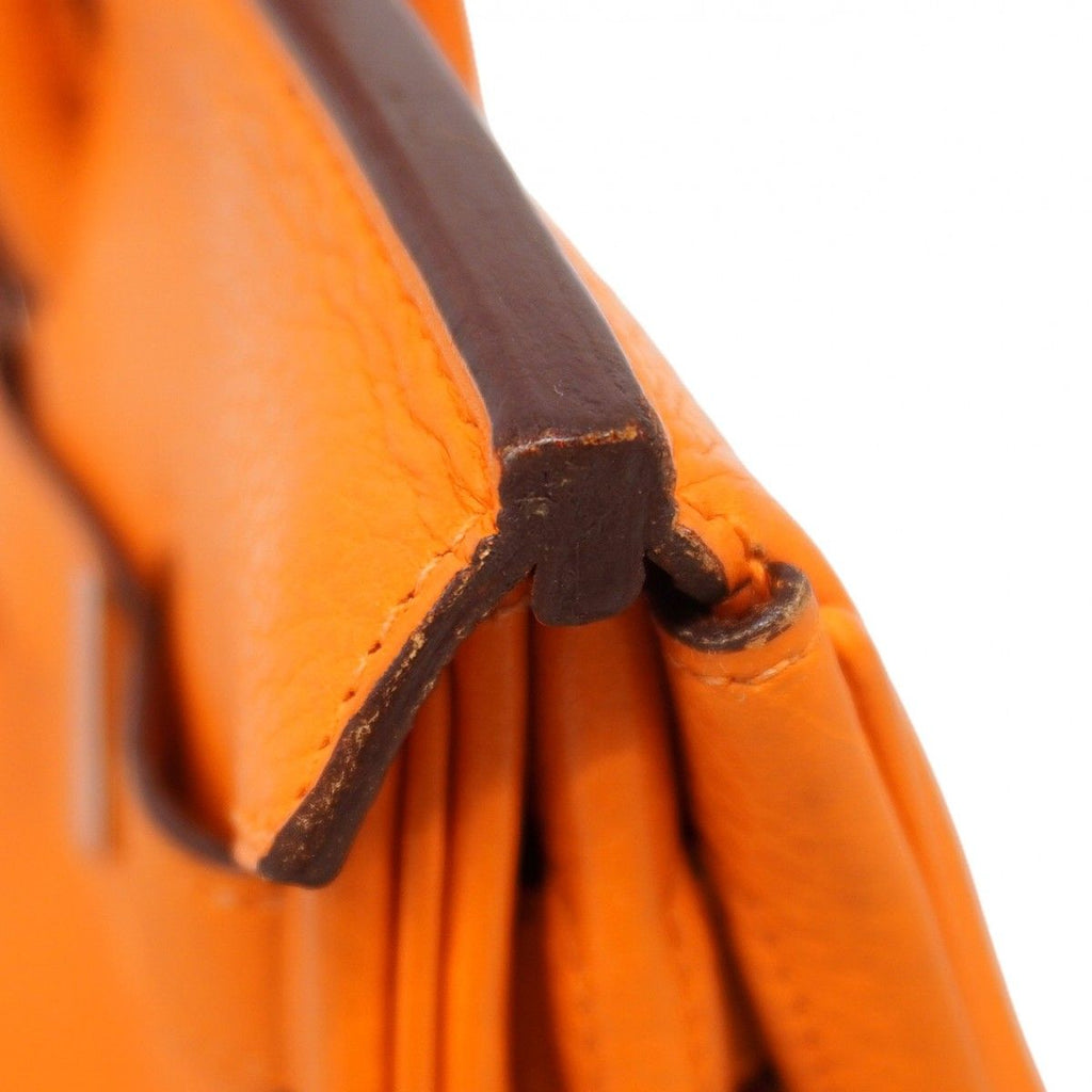Hermes Handbag Birkin 30 Togo Orange Silver — view 7
