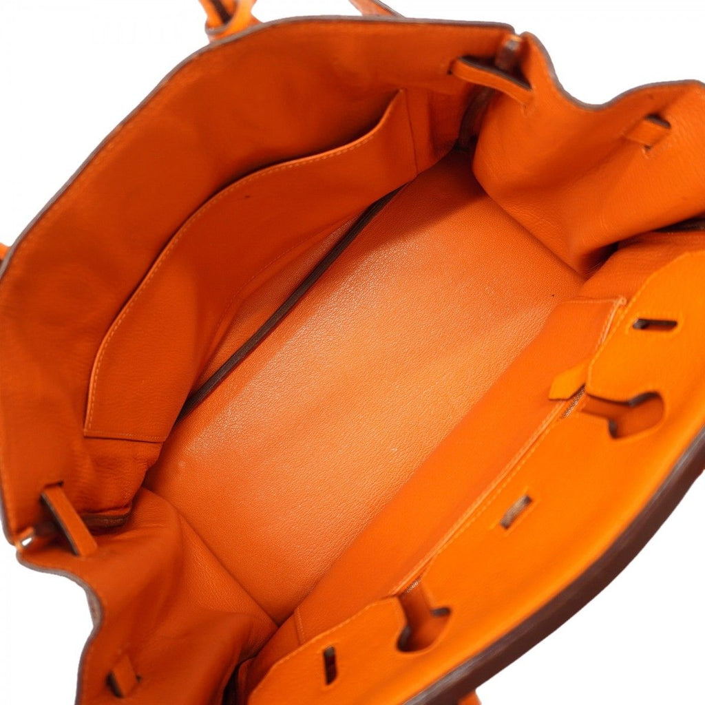 Hermes Handbag Birkin 30 Togo Orange Silver — view 4