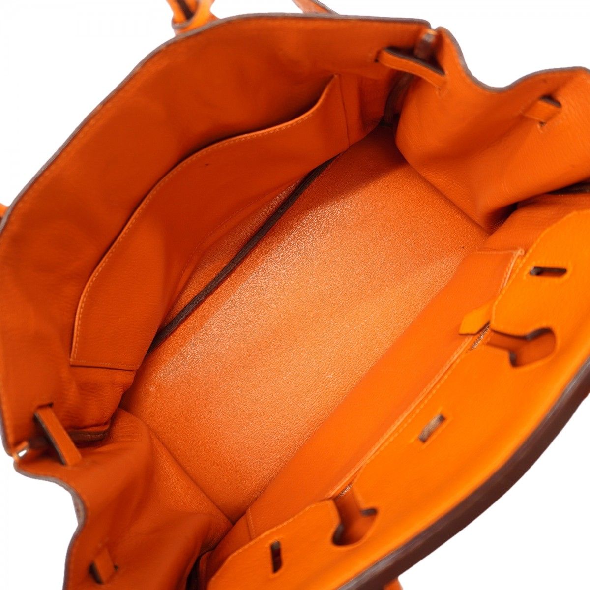Hermes Handbag Birkin 30 Togo Orange Silver — view 4