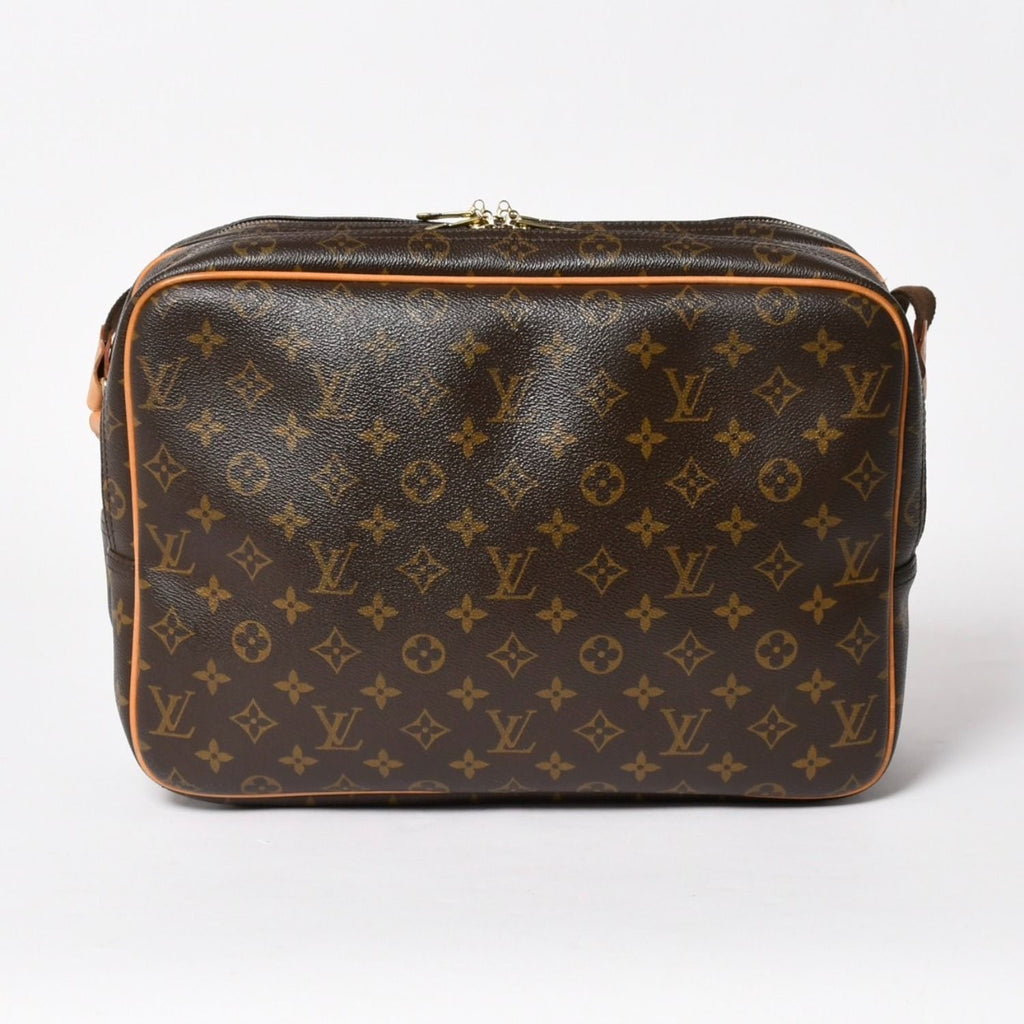 Louis Vuitton Reporter GM Shoulder Bag Monogram Canvas Brown Gold — view 2