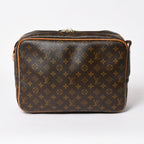 Louis Vuitton Reporter GM Shoulder Bag Monogram Canvas Brown Gold — view 2