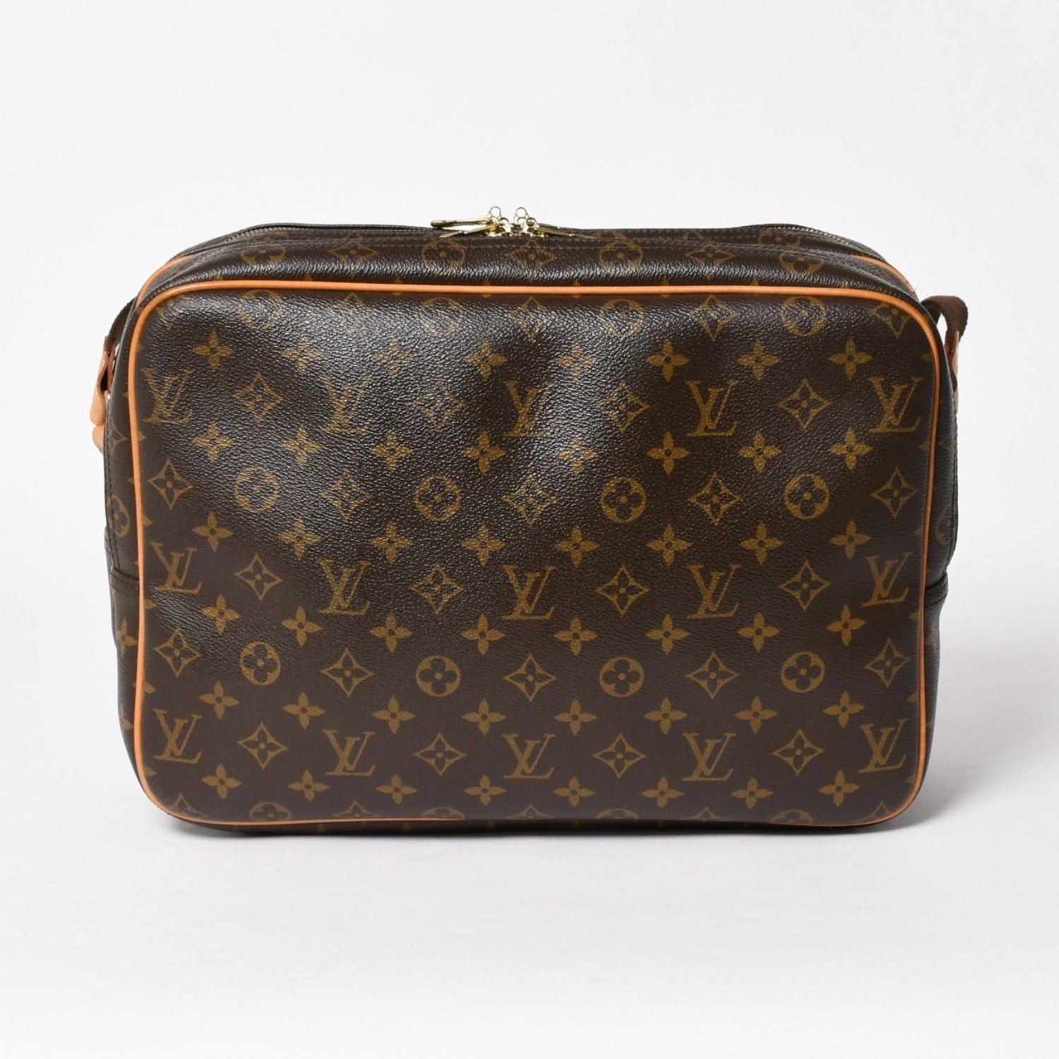 Louis Vuitton Reporter GM Shoulder Bag Monogram Canvas Brown Gold — view 2