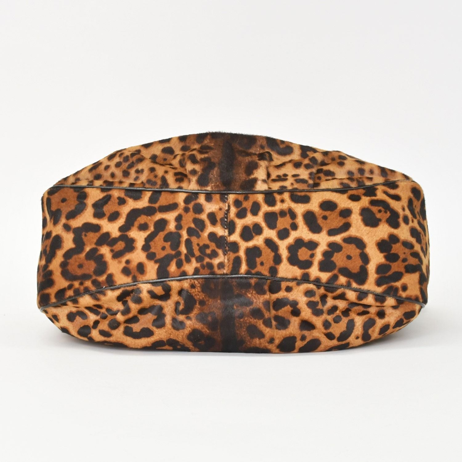 Fendi Shoulder Bag Mamma Baguette Silver Leopard Leather Calf Hair — view 8