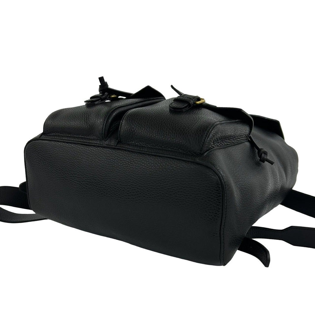 Gucci GG Logo Leather Backpack Black — view 8