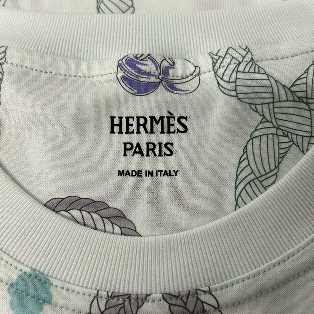 Hermes Short Sleeve T-Shirt Light Blue — view 3