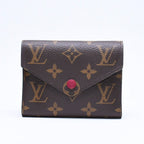 Louis Vuitton Portefeuille Victorine Trifold Wallet Monogram Brown Fuchsia