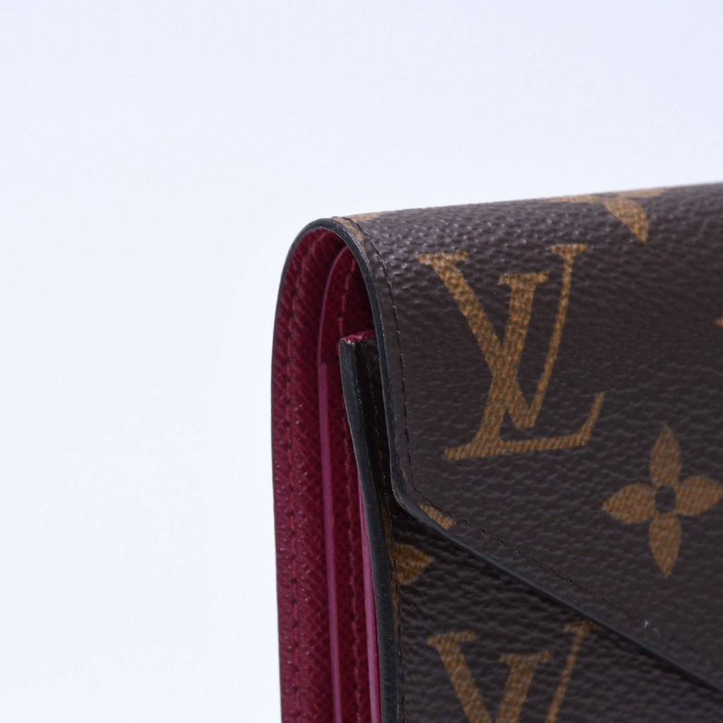 Louis Vuitton Portefeuille Victorine Trifold Wallet Monogram Brown Fuchsia — view 7