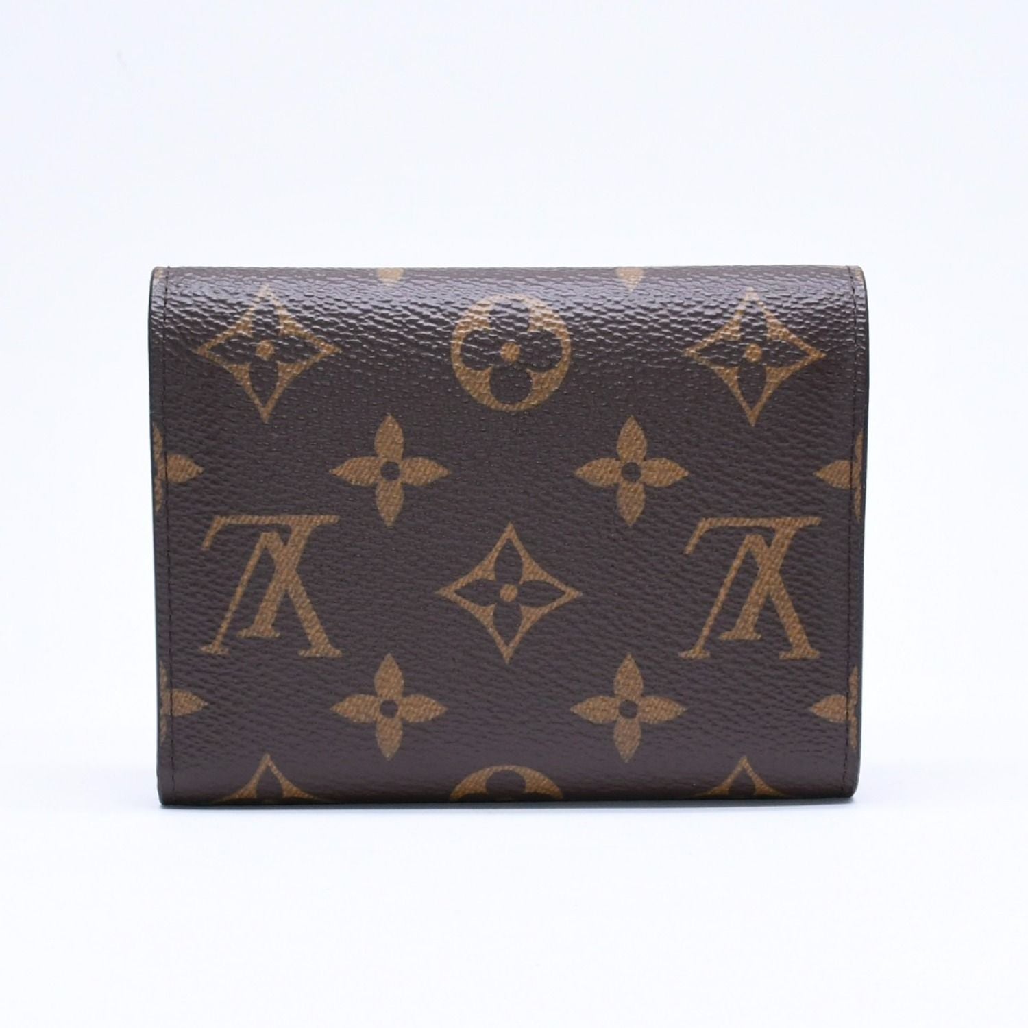 Louis Vuitton Portefeuille Victorine Trifold Wallet Monogram Brown Fuchsia — view 2