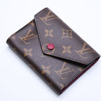 Louis Vuitton Portefeuille Victorine Trifold Wallet Monogram Brown Fuchsia — view 3