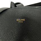 Celine Tote Cabaphantom Small with Belt Black Leather — view 9
