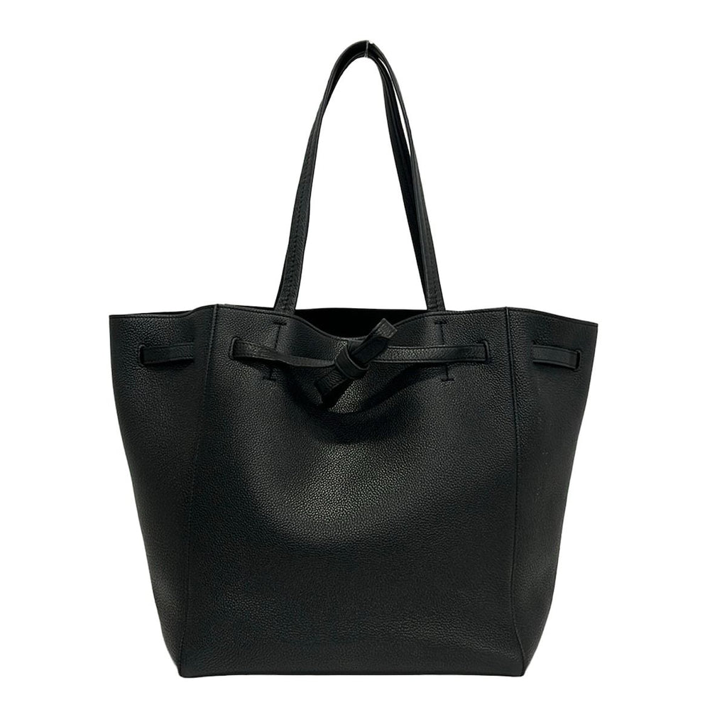 Celine Tote Cabaphantom Small with Belt Black Leather
