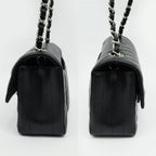 Chanel Chezblanc Stitch Mini 20 Chain Shoulder Bag Black Silver Caviar Leather — view 2