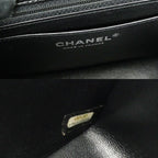 Chanel Chezblanc Stitch Mini 20 Chain Shoulder Bag Black Silver Caviar Leather — view 6