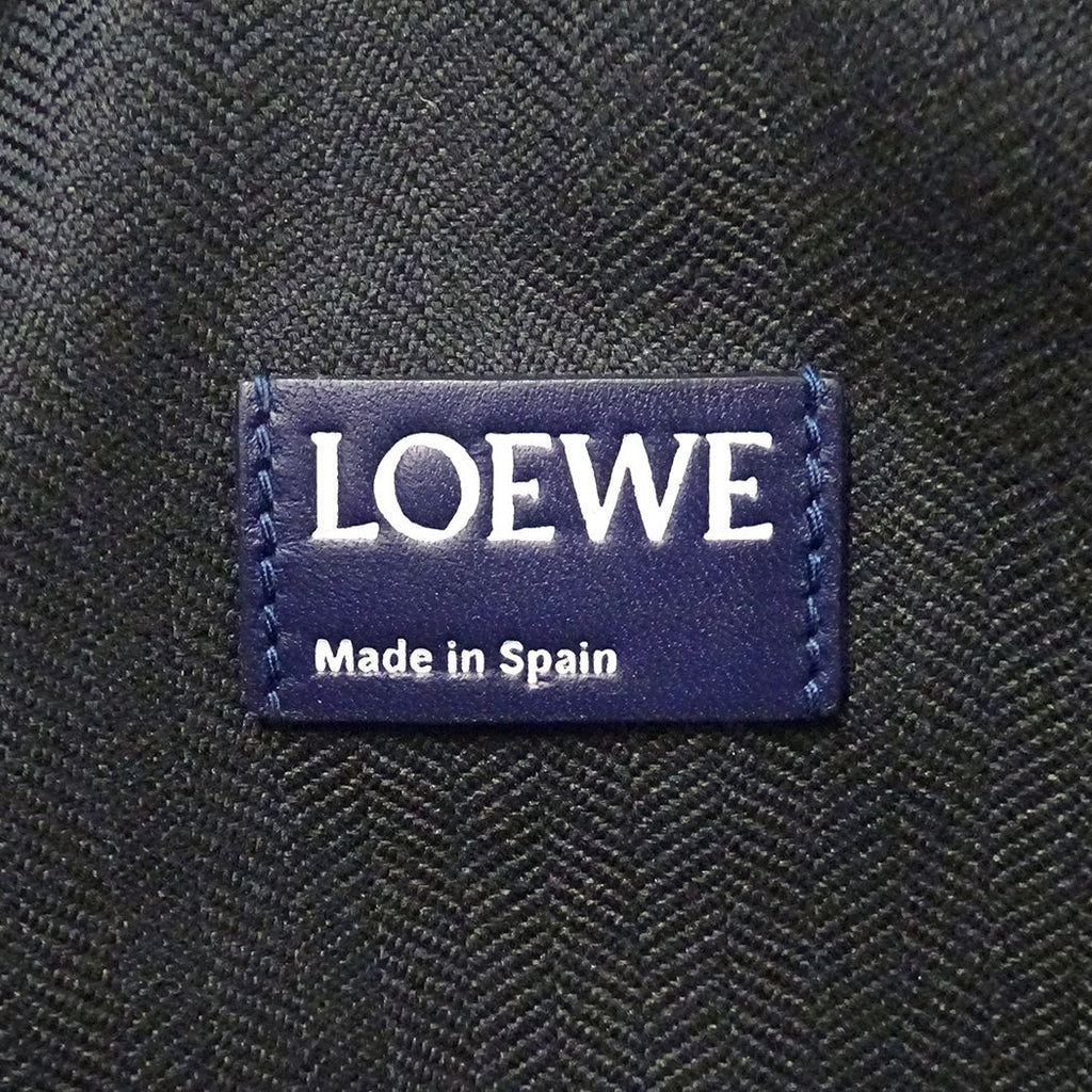 Loewe Clutch Anagram T Pouch Leather Navy Blue — view 6
