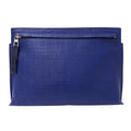 Loewe Clutch Anagram T Pouch Leather Navy Blue