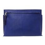 Loewe Clutch Anagram T Pouch Leather Navy Blue