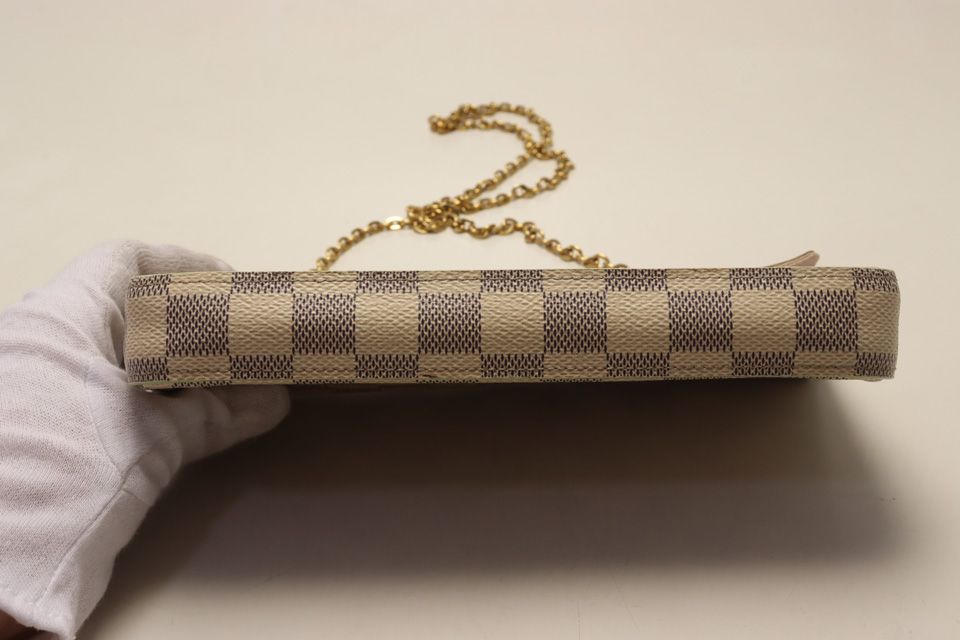 Louis Vuitton Damier Azur Pochette Felicie Chain Wallet Shoulder — view 3