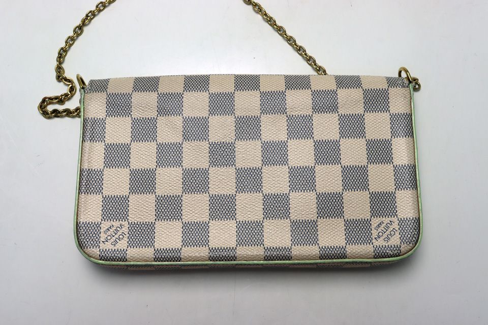 Louis Vuitton Damier Azur Pochette Felicie Chain Wallet Shoulder — view 2