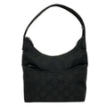 Gucci Shoulder Bag GG Pattern Black Leather