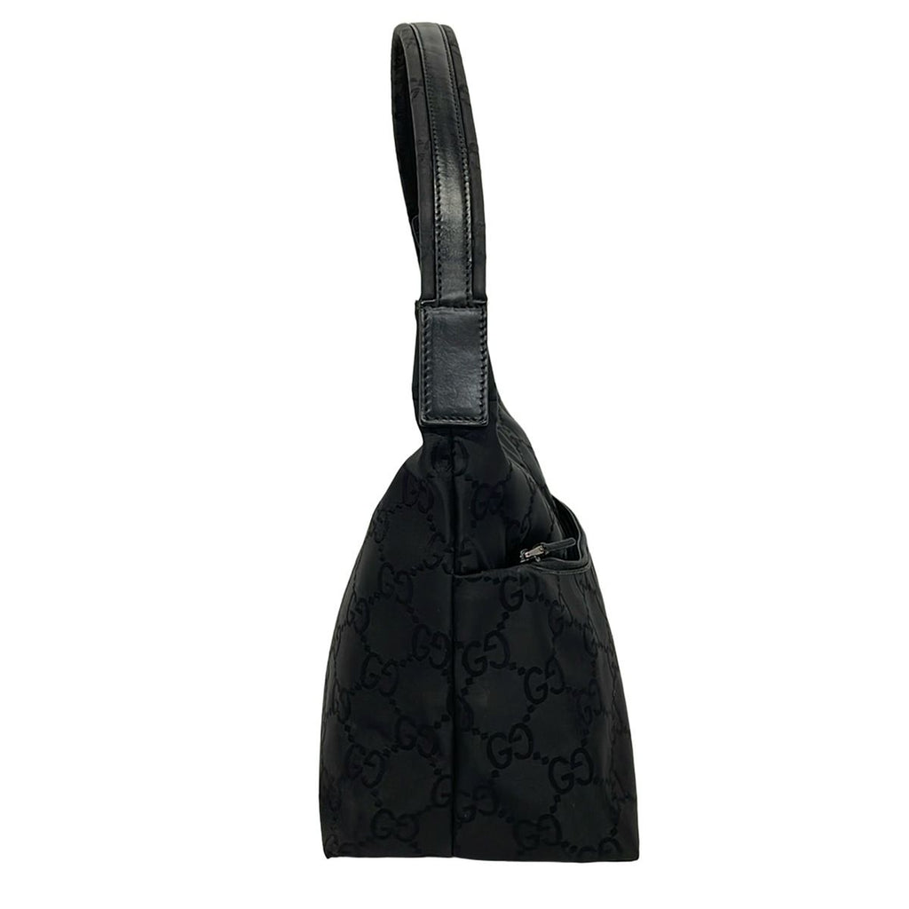 Gucci Shoulder Bag GG Pattern Black Leather — view 2