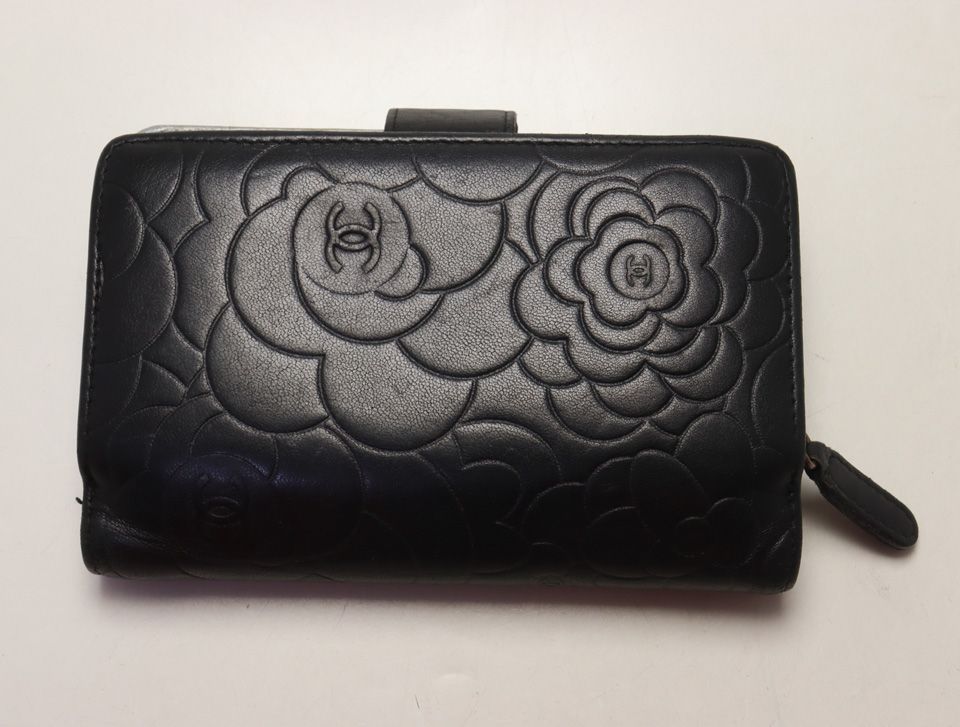 Chanel Camellia Lambskin Bifold Wallet — view 2