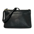 Celine Shoulder Bag Trio Black Crossbody Leather