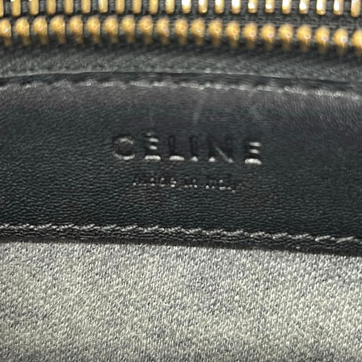 Celine Shoulder Bag Trio Black Crossbody Leather — view 9