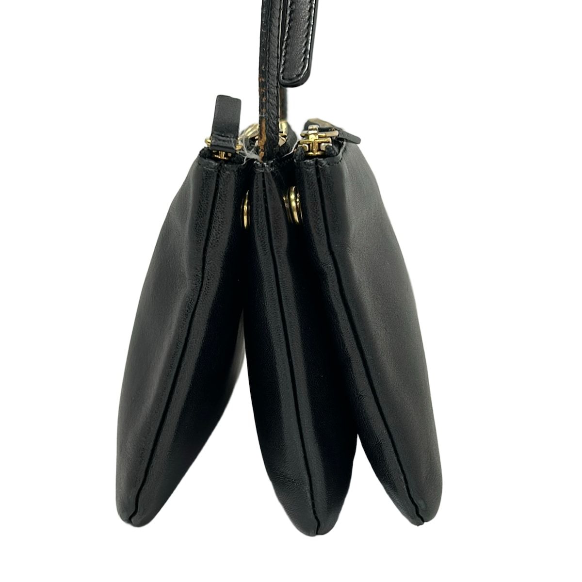 Celine Shoulder Bag Trio Black Crossbody Leather — view 2