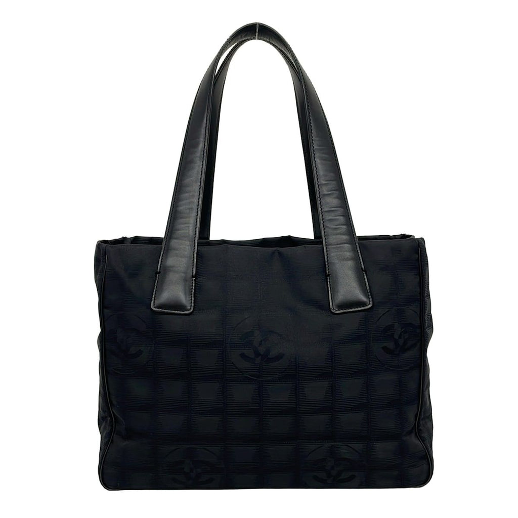 Chanel Tote New Travel Line PM Black Leather