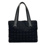 Chanel Tote New Travel Line PM Black Leather