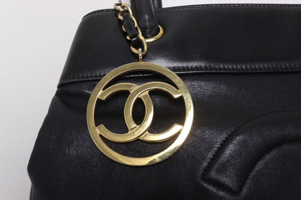 Chanel Lambskin CC Logo Tote Shoulder — view 8