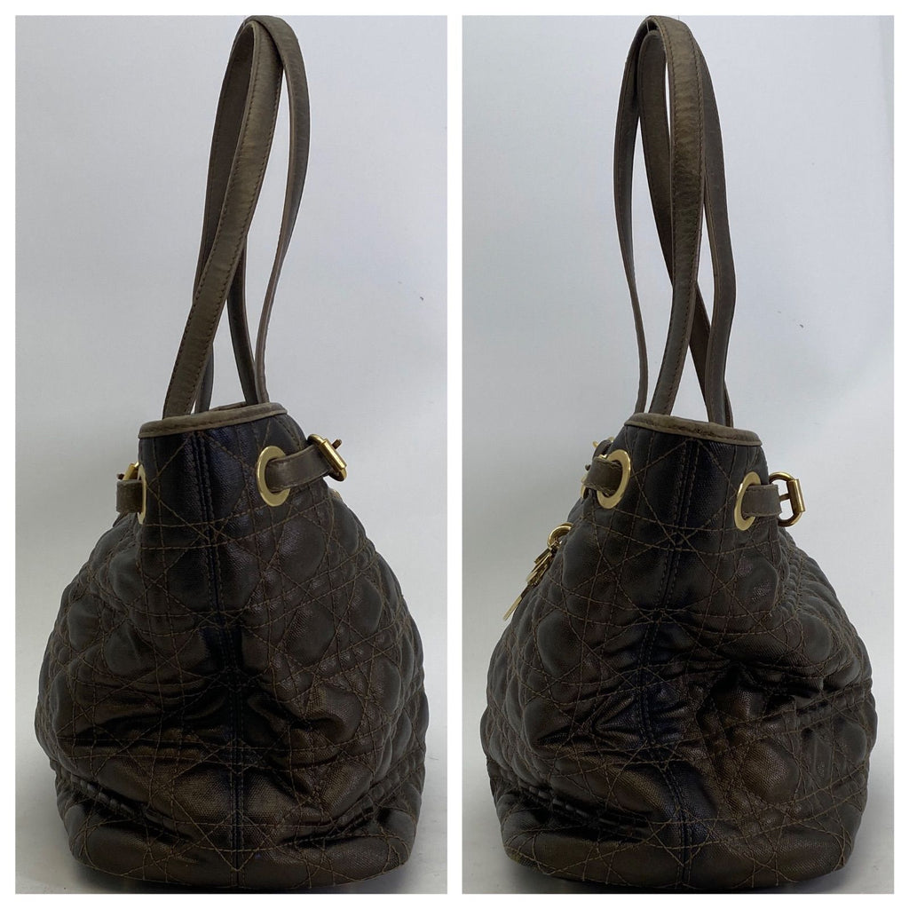 Dior Panarea Tote Cannage Stitch Brown — view 5