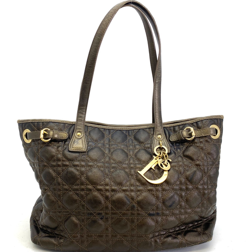 Dior Panarea Tote Cannage Stitch Brown