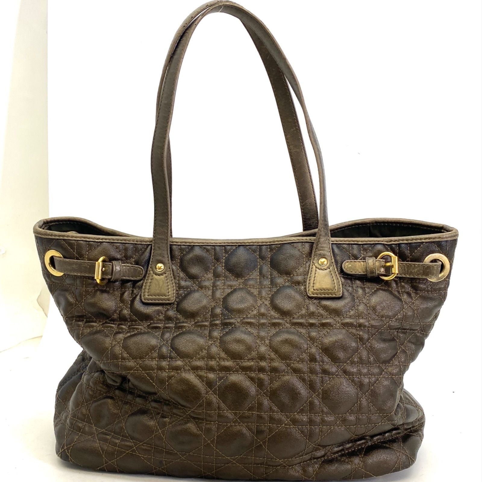 Dior Panarea Tote Cannage Stitch Brown — view 2