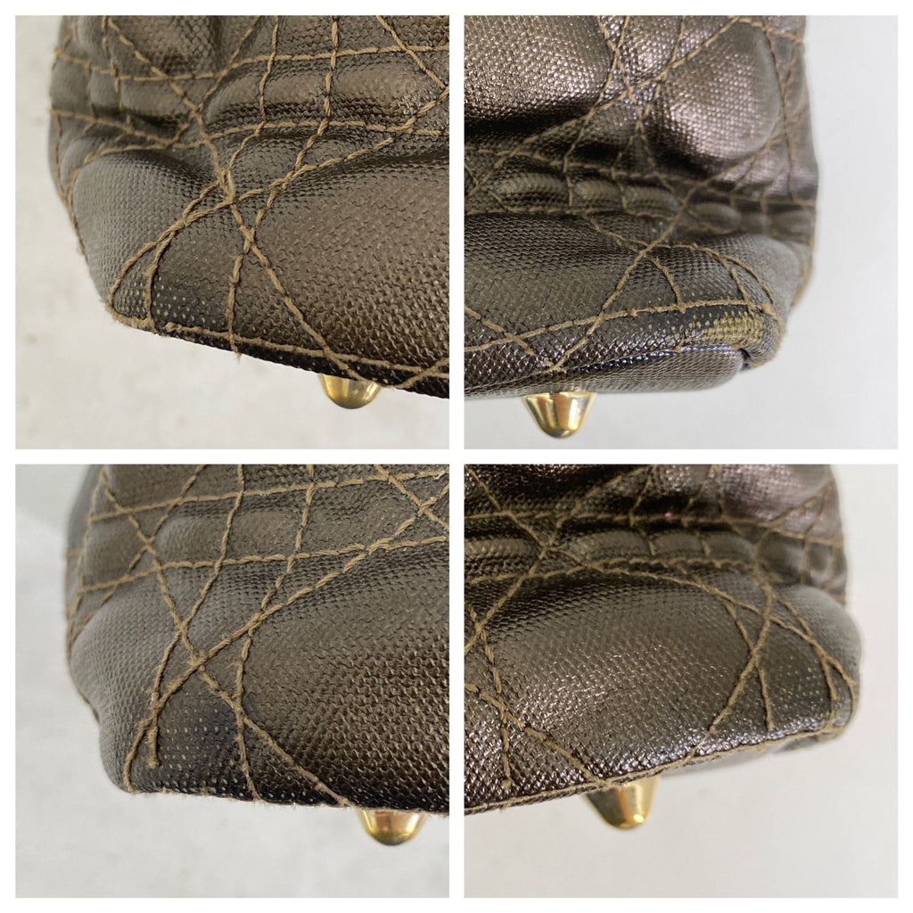 Dior Panarea Tote Cannage Stitch Brown — view 6