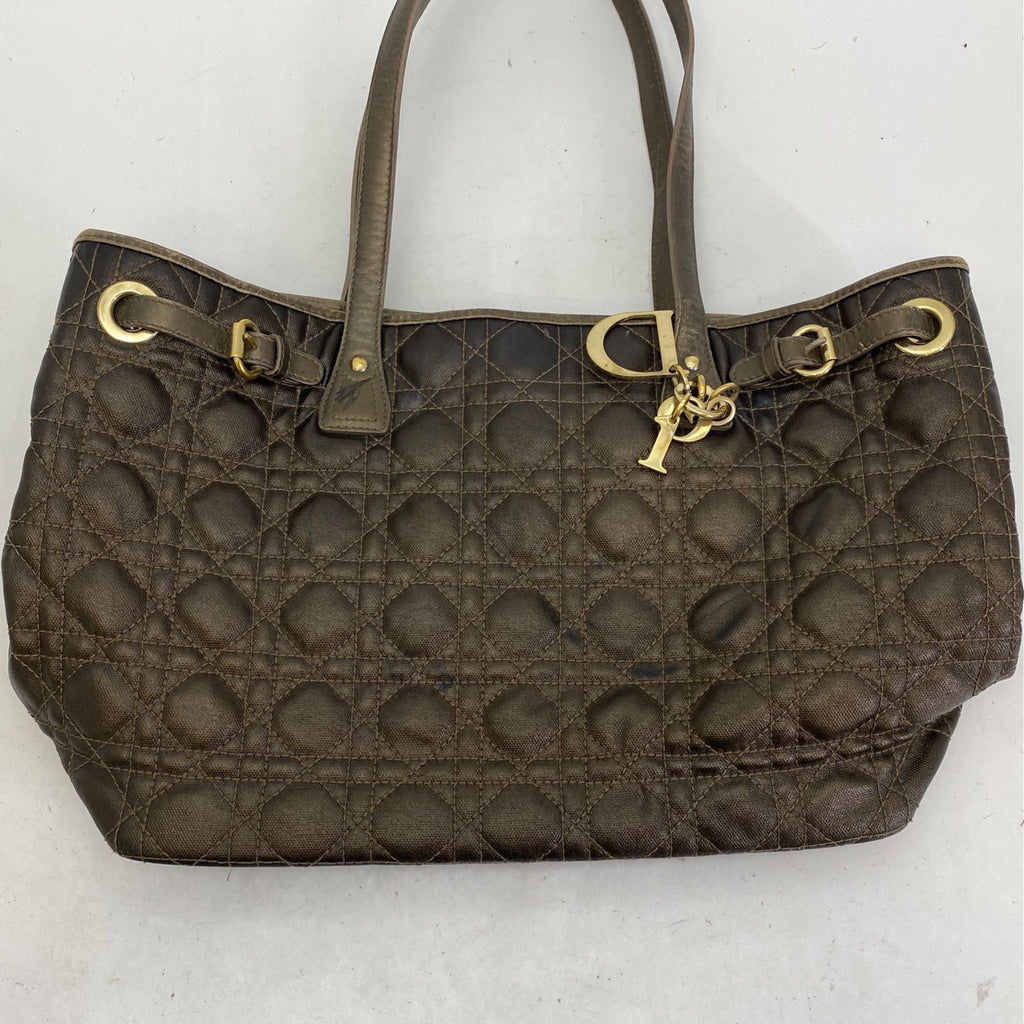 Dior Panarea Tote Cannage Stitch Brown — view 9