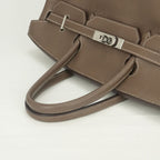 Hermes Birkin 40 Tote Taurillon Clemence Etoupe Gray Silver — view 4