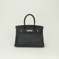 Hermes Birkin 30 Tote Togo Noir Black Silver