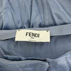 Fendi Cargo Pocket Mini Skirt Trapezoid Zucchini Plate 40 Light Blue — view 4